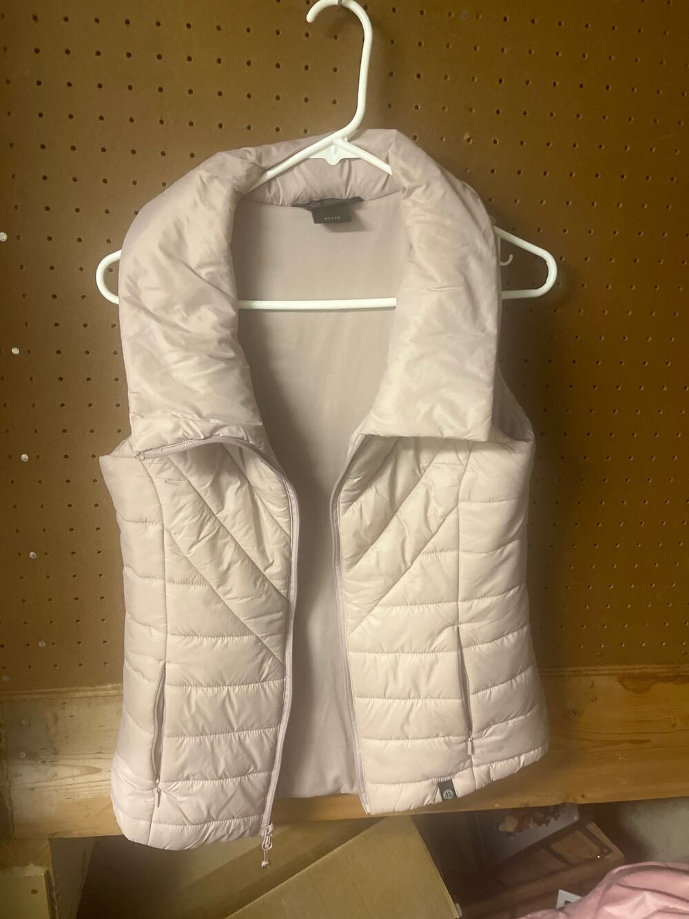 Mondetta Outdoor Project Quilted Puffer Vest Taupe / Blush – Size XS
